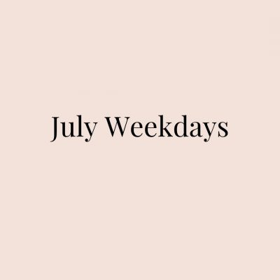 July Weekdays