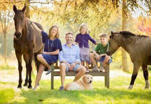 family with their animals