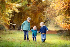children in the autumn cambridgeshire