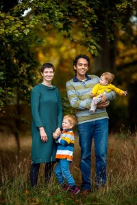 Cambridge family during a photoshoot at Wandlebury
