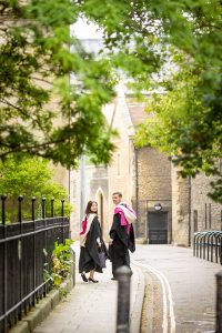 Cambridge University student on a graduation photoshoot